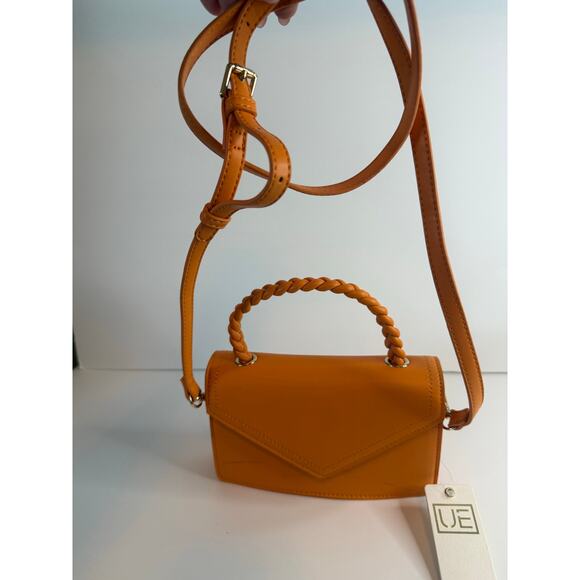 Urban Expressions Tangerine Monique Braided Top Handle Crossbody Bag - Picture 1 of 5